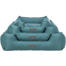 Pelech GANO, obdĺžnikový s vankúšovým okrajom, tkanina, petrolejová