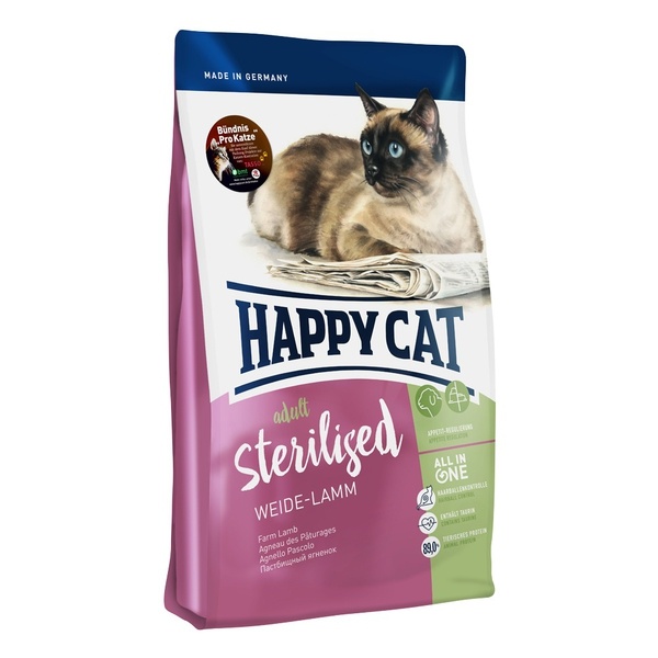 Happy Cat Adult Sterilised Weide-Lamm 10 kg + DOPRAVA ZDARMA - AlfaDog