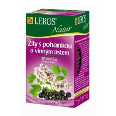 Čaj Leros Natur Žíly s pohankou a vinným list. 20x2g