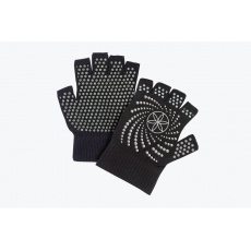 Rukavice na jogu Grippy Yoga Gloves Black - GAIAM