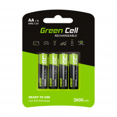 Green Cell GR01 baterie pro domácnost Dobíjecí baterie AA Nikl-metal hydridová (NiMH) 4X AA R6 2600MAH