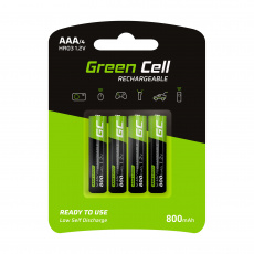 Green Cell GR04 baterie pro domácnost Dobíjecí baterie AAA Nikl-metal hydridová (NiMH) 4X AAA R3 800MAH