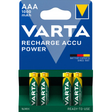 VARTA HR03 AAA Recharge Accu Power 1000 mAh 05703 Dobíjení akumulátorů 4 kusů Zelená, Žlutá