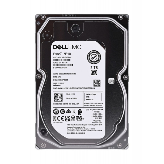 DELL 400-AUST vnitřní pevný disk 3.5" 2 TB Serial ATA III