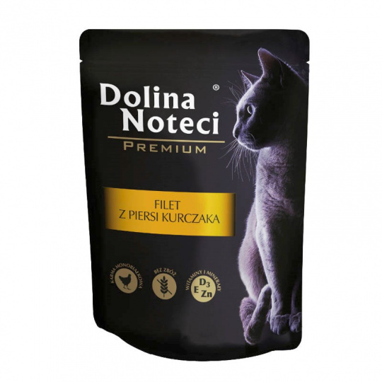 DOLINA NOTECI Premium Chicken Breast Fillet - vlhké krmivo pro kočky - 85 g