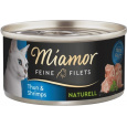 MIAMOR Feine Filets Naturell Tuna with shrimps - mokré krmivo pro kočky - 80g