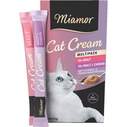 MIAMOR Cat Cream Malt - pamlsek pro kočky - 24x15g