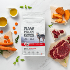 RAW PALEO Ultra Medium&Large Adult Beef - suché krmivo pro psy - 2 kg