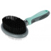 KERBL Double Brush s měkkými syntetickými štětinami a kovovými zuby - 20x11,5 cm