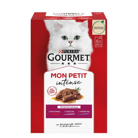 GOURMET Mon Petit Meat Mix - mokré krmivo pro kočky - 6 x 50 g