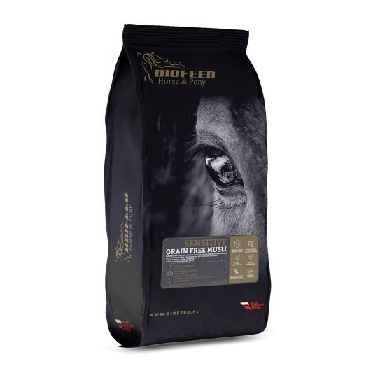 BIOFEED Horse&Pony Sensitive Grain Free Musli - krmná směs pro koně s citlivým trávicím systémem - 20kg