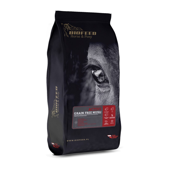 BIOFEED Horse&Pony Active Musli Grain Free - krmná směs pro aktivní koně - 20kg