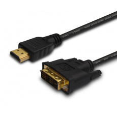 Savio CL-10 adaptér k video kabelům 1,5 m DVI HDMI Typ A (standardní) Černá