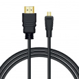 Savio CL-40/M HDMI (M) - kabel micro HDMI (M) s Ethernetem, 2 m, černý