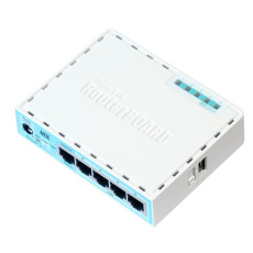 Mikrotik RB750GR3 router zapojený do sítě Gigabit Ethernet Tyrkysová, Bílá
