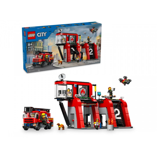 LEGO CITY 60414 HASIČSKÁ STANICE S HASIČSKÝM VOZEM