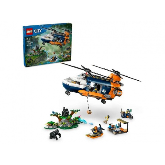 LEGO City 60437 Vrtulník průzkumníka džungle v základním táboře