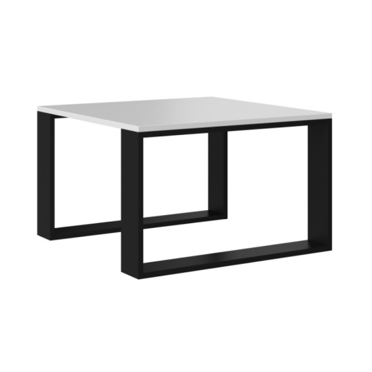 MODERNÍ MINI stůl 67x67x40 cm Bílá/Černá