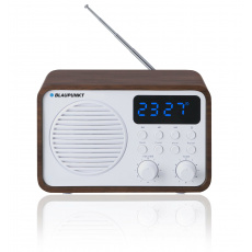 Přenosné rádio s Bluetooth a USB BLAUPUNKT PP7BT, barva: hnědé dřevo/bílá