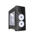 Gembird ATX case Fornax 1000W - white led fans, USB 3.0 Midi Tower Černá