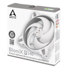 ARCTIC BioniX P140 Počítačová skříň Ventilátor 14 cm Šedá, Bílá