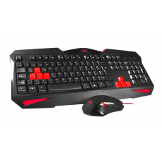 Mars Gaming MCP1 klávesnice Černá, Červená