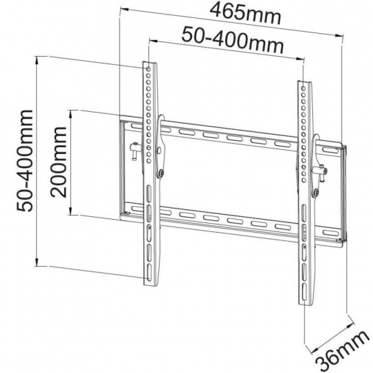 Techly ICA-PLB 161M Držák na TV 139,7 cm (55") Černá