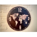 TECHNOLINE wall clock WT938228 World Map Loft MDF 60 cm