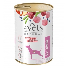 4VETS Natural Diabetes Dog  - vlhké krmivo pro psy - 400 g