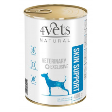 4VETS Natural Skin Support Dog  - vlhké krmivo pro psy - 400 g