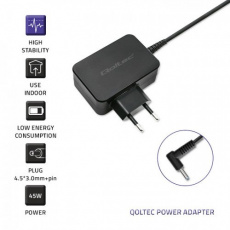 Qoltec 51033 zdroj/transformátor Vnitřní 45 W Černá