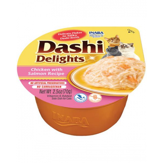 Inaba Dashi Delights cat Kura s lososom 6 x 70 g vanička