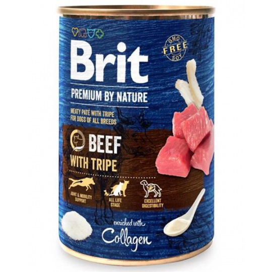 Brit Premium by Nature dog  Beef with Tripes 6 x 400 g konzerva