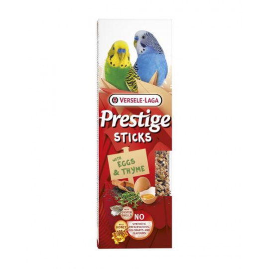 Pamlsok VL Prestige Sticks Small Parakeets with Eggs & Thyme 2 ks- tyčinka pre andulky s vajciami a tymiánom 60 g