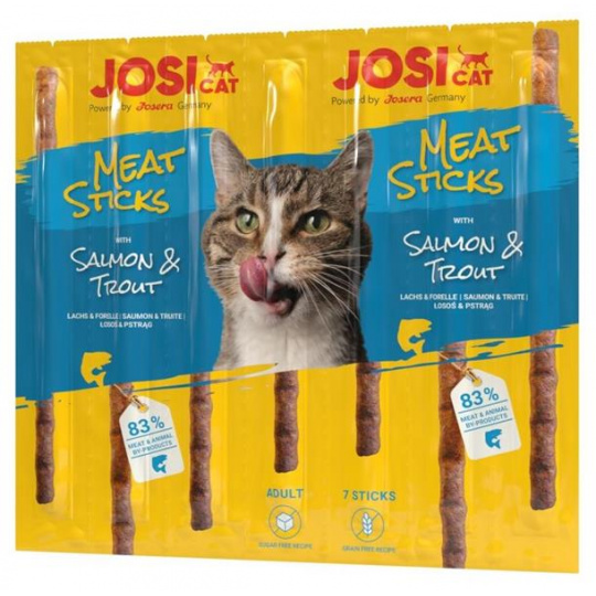 JosiCat maškrta Cat Meat Sticks Salmon&Trout 35 g