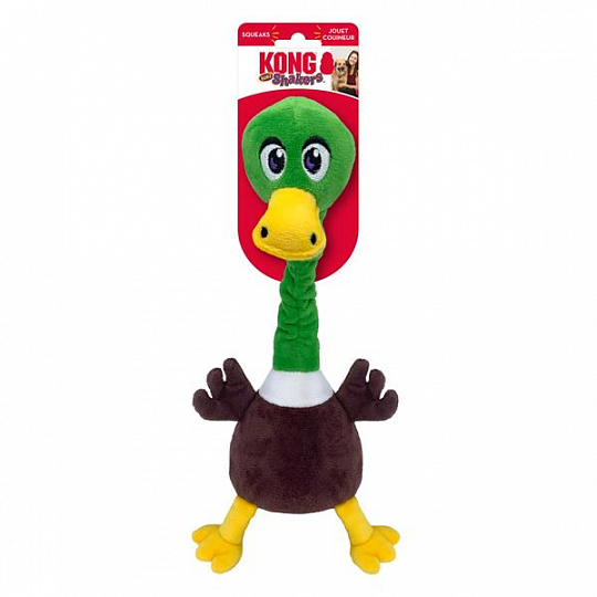 Hračka Kong Dog Shakers Bobz Mallard kačica s pískatkom polyester M
