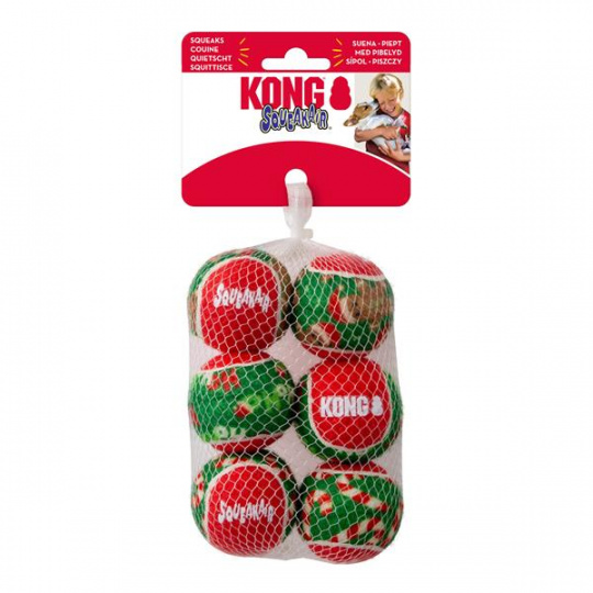 Hračka Kong Dog Holiday SqueakAir® Balls s pískatkom, guma, vulkanizovaná, S (6 ks/ bal.) Hračka Kong Dog Holiday SqueakAir® Balls s pískatkom, guma, vulkanizovaná, S (6 ks/ bal.)
