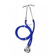 Fonendoskop dvojkomorový 2-hadičkový modrý