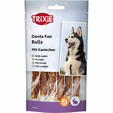 DentaFun žuvacie rolky s králikom 6ks, 12 cm/70 g