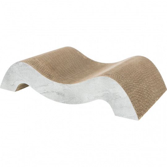 XXL škrabadlo dvojvlna, 64 × 14 × 37 cm, kartón, sivá