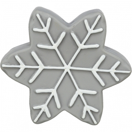 Vianočná hviezdička, so zvukom, 10 cm, latex, sivá