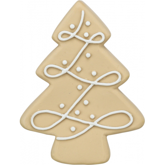 Vianočný stromček, bez zvuku, 13 cm, latex, béžová