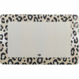 Prostírání pod misky LEO, 44 x 28 cm, šedá, hnědá/leopardí