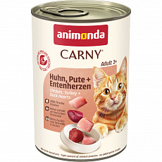 ANIMONDA konzerva CARNY Adult - kuracie, morčacie + kačacie srdce 400g