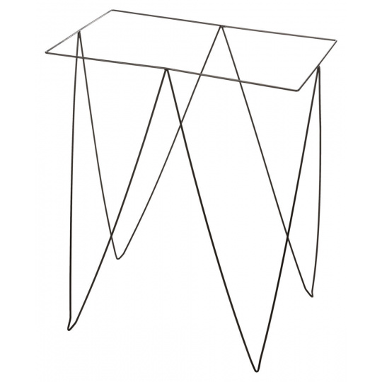 Rám / stojan k prútenému košu, 54 x 67 x 36 cm, kov / čierna