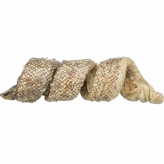 Denta Fun Curl - byvolia koža s treskou [50 ks], skrútená maškrta, 12 cm/25 g