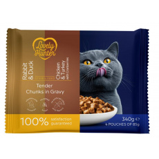 LOVELY HUNTER cat adult serilised KAPSIČKA wet set 4 x 85 g LOVELY HUNTER cat adult serilised KAPSIČKA wet set 4 x 85 g