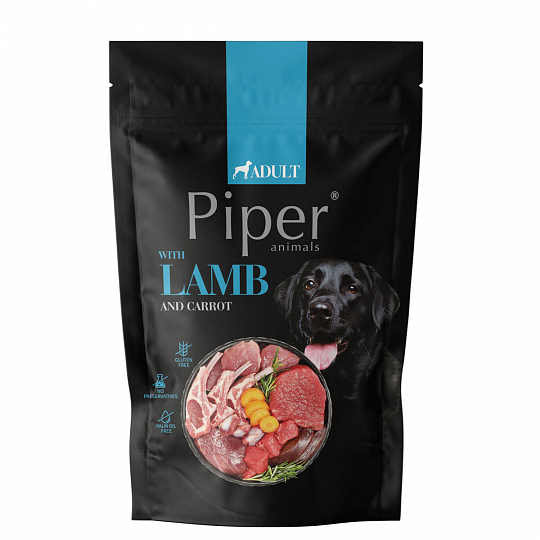 NEW PIPER s jahňacím a mrkvou, kapsička pre psy 500 g