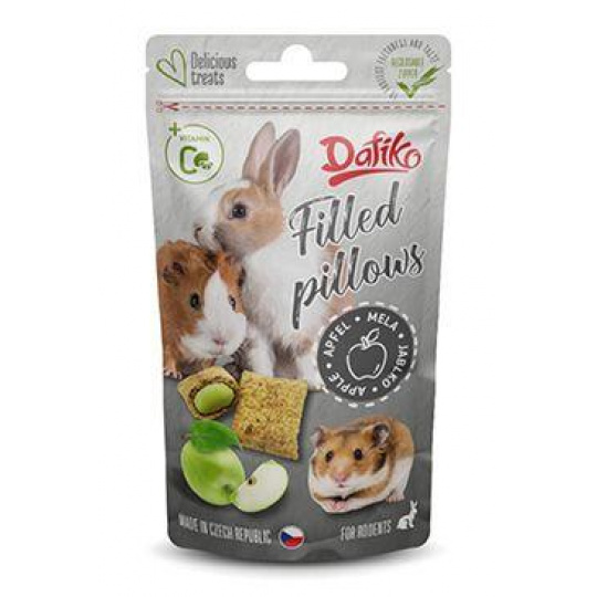 Dafiko plněné polštářky pro hlodavce jablko 40g Dafiko plněné polštářky pro hlodavce jablko 40g