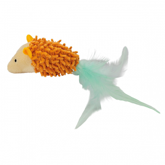 Myš "MAX" s rolničkou a peříčky 9 cm, HipHop Cat